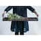 Hello Honey® Black Rattan & Wood Tray with Handles